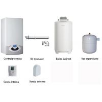 PACHET CENTRALA TERMICA IN CONDENSATIE ARISTON GENUS PREMIUM EVO SYSTEM 35  CU BOILER INDIRECT 160L  NU SE MAI COMERCIALIZEAZA! - ARIGEN35BCH160